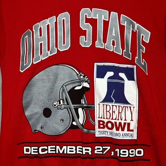 Vintage Ohio State Buckeyes 1990 Liberty‎ Bowl Sweatshirt Medium Made in USA - Picture 2 of 7
